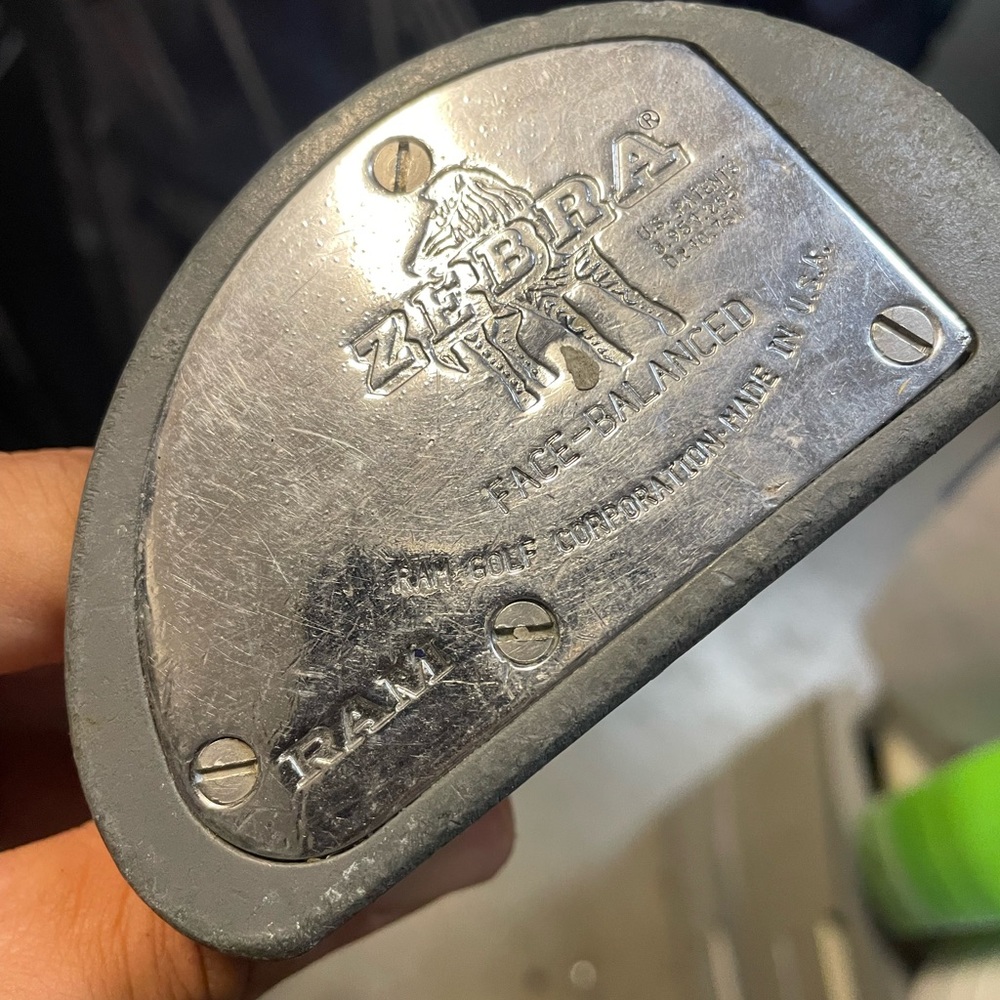 Ram zebra golf putter in right handed steel shaft